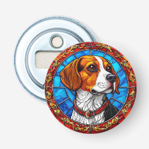 Décapsuleur Chien Beagle dans un Art Verre Coloré