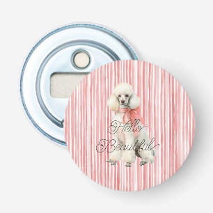 Décapsuleur Chien Caniche Blanc Bonjour Beau