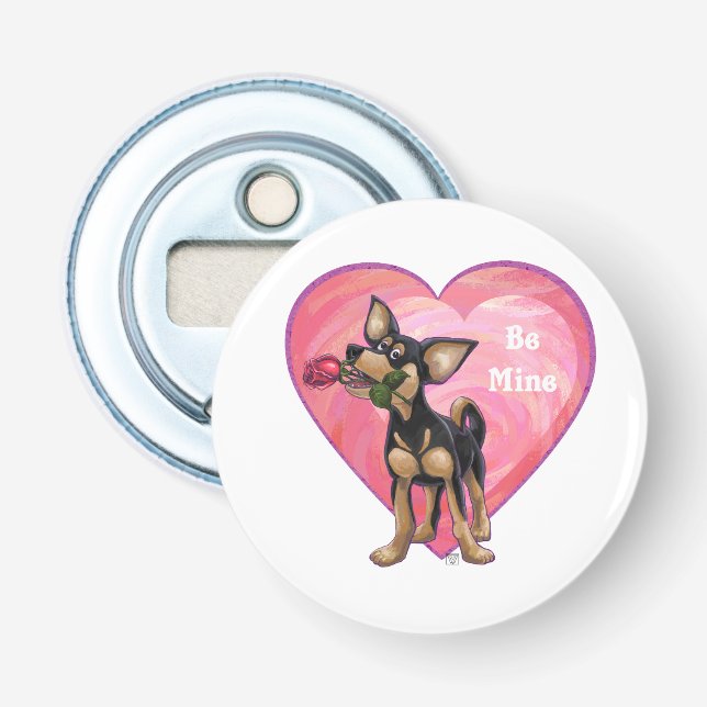 Décapsuleur Chihuahua Saint-Valentin (Devant)