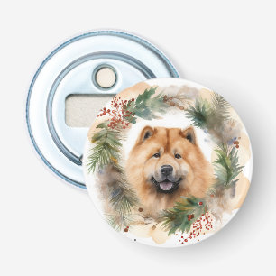 Décapsuleur chow chow Christmas Wreath Festive Pup