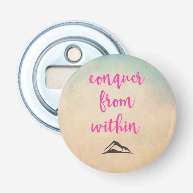 Décapsuleur Citation de la typographie inspirée sur la détermi (Devant)