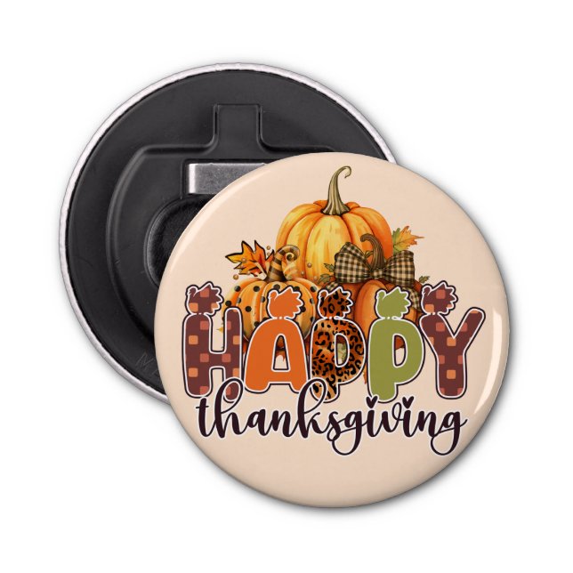 Décapsuleur Citrouille bon thanksgiving (Devant)