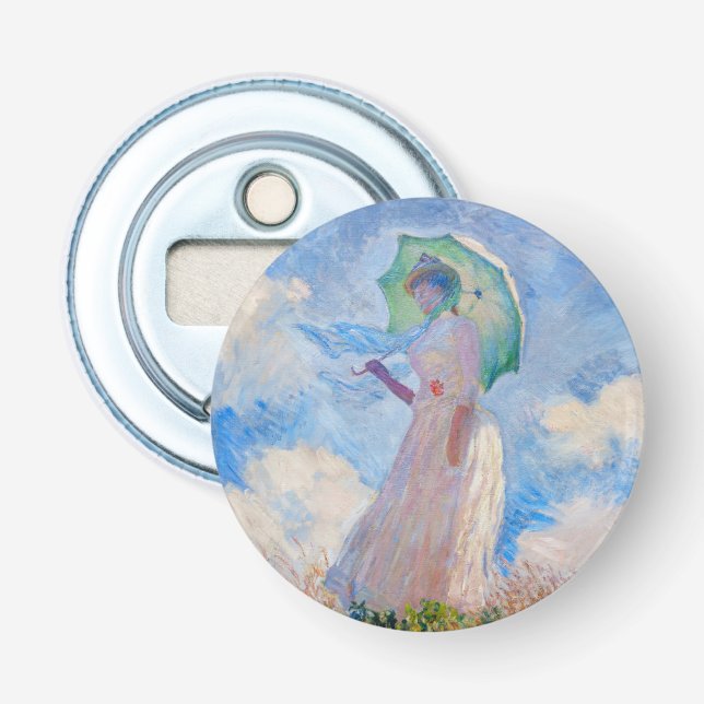 Décapsuleur Claude Monet - Femme avec Parasol face à gauche (Devant)