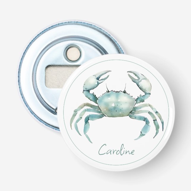 Décapsuleur Coastal Watercolor Crab Personalized (Devant)