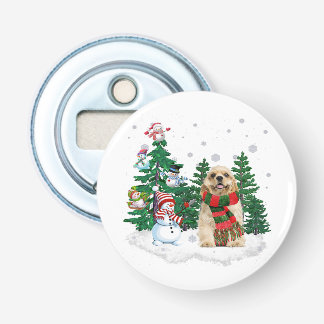 Décapsuleur Cocker Spaniel Chien Noël Snowman Xmas Tree