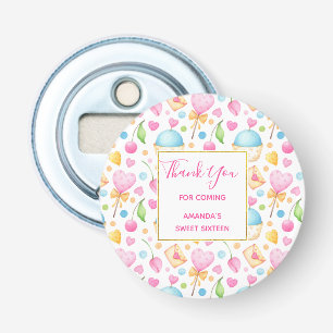 Décapsuleur Coeurs et cupcakes Motifs d'aquarelle Favoriser