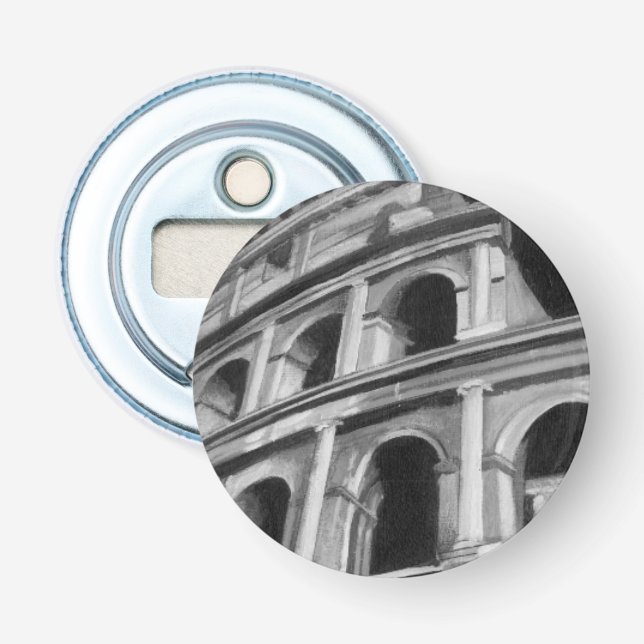 Décapsuleur Colisée romaine avec dessins architecturaux (Devant)