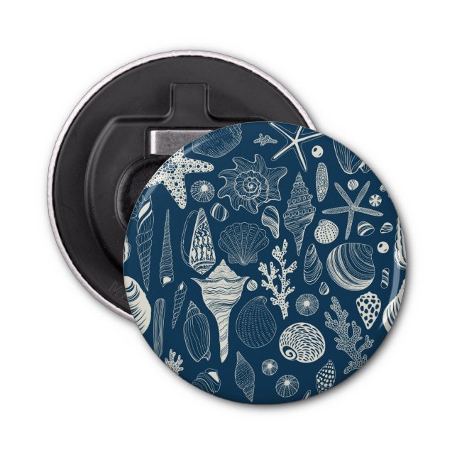 Décapsuleur Coques de mer sur bleu foncé (Devant)