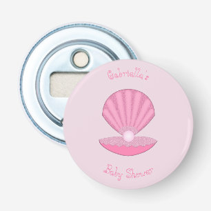 Décapsuleur Coquille d'huîtres pour fille rose et Baby shower 