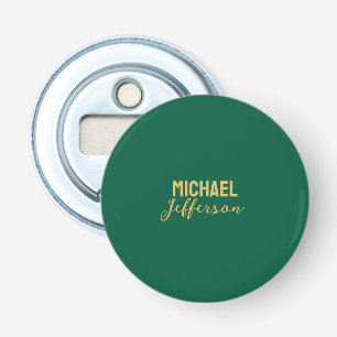 Décapsuleur Couleur verte or élégante moderne minimaliste nom