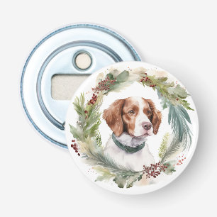 Décapsuleur Couronne de Noël Brittany Spaniel Chien festif