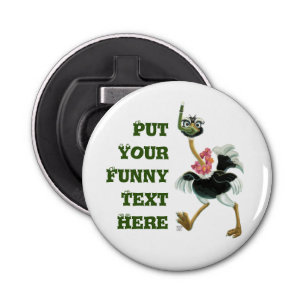 Décapsuleur Course d'autruche dans le marais