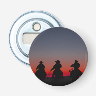 Décapsuleur cowboy au coucher du soleil