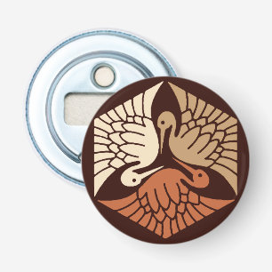 Décapsuleur Cranes japanese, Tan, Rust & Chocolate Brown
