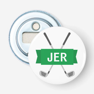 Décapsuleur Croix moderne personnalisée avec monogramme, vert