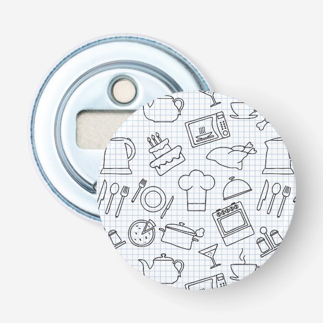 Décapsuleur Cuisine Motif 4 (Devant)