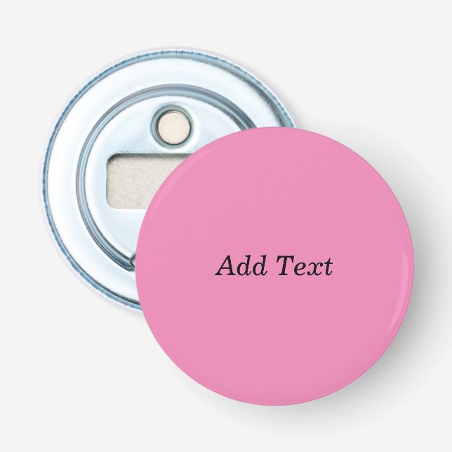 Décapsuleur Custom Pink Add Your Text Template (Devant)