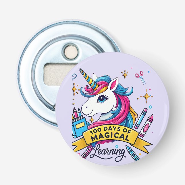 Décapsuleur Cute 100 Jours de l'école Magique Apprentissage Un (Devant)