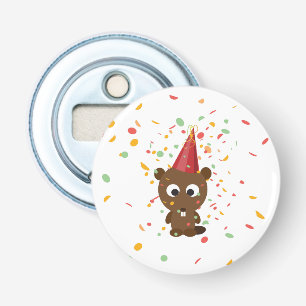 Décapsuleur Cute Confetti Party Beaver