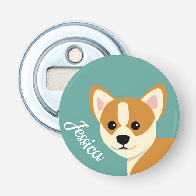 Décapsuleur Cute Corgi Amoureux des chiens personnalisé (Devant)