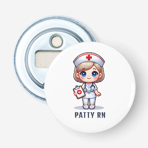 Décapsuleur Cute Manga Blonde Nurse Caricature Personnalisée
