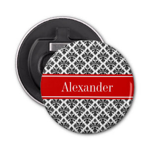 Décapsuleur Damask noir Blanc #3 Red Name Monogram