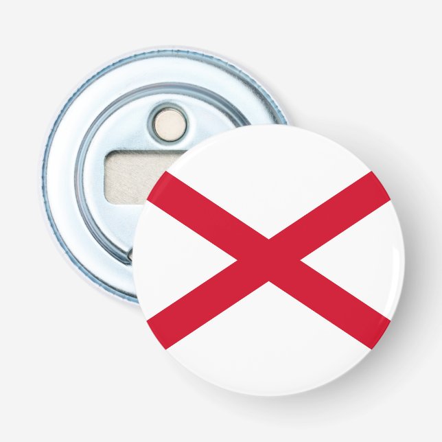 Décapsuleur Décor design du drapeau d'état de l'Alabama (Devant)