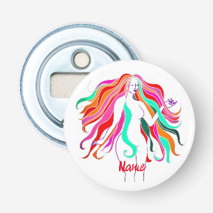 Décapsuleur Déesse aux cheveux longs multicolores Thunder_Cove