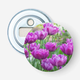 Décapsuleur Des tulipes lilas lumineuses par jour ensoleillé