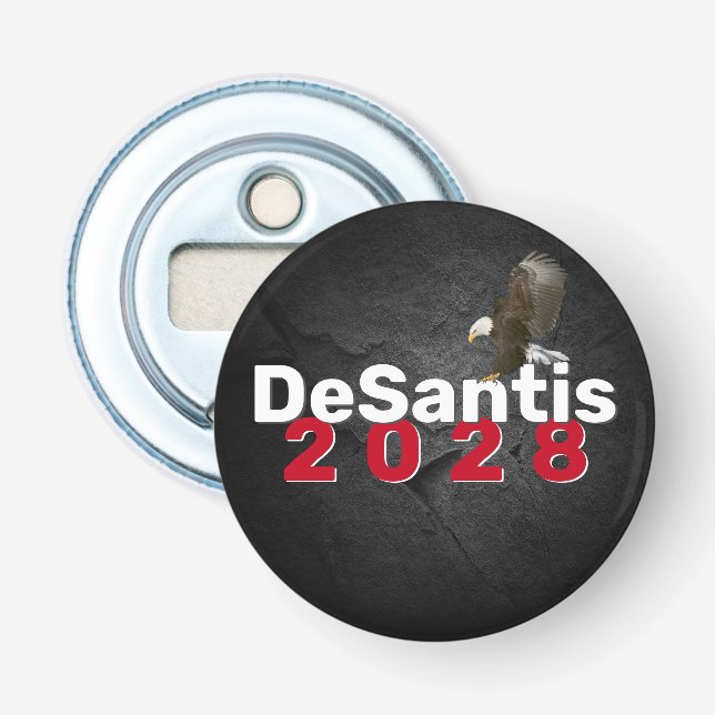 Décapsuleur DeSantis 2028 sur le cuir avec aigle chauve (Devant)