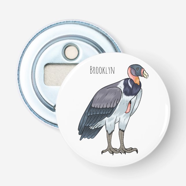 Décapsuleur dessin animé d'oiseau vautour du roi (Devant)