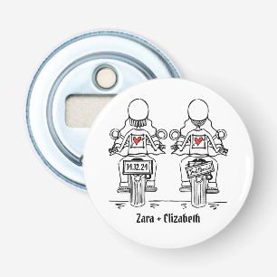 Décapsuleur Deux Mariées Biker Moto Mariage Faveur