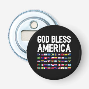 Décapsuleur Dieu Bénisse l'Amérique Fierté Latino Tous les Pay