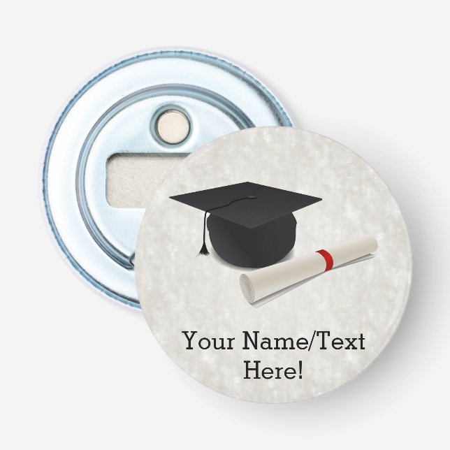 Décapsuleur Diplôme de casquette d'obtention du diplôme (Devant)