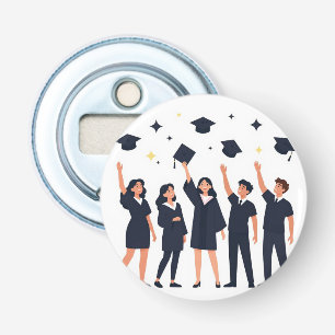 Décapsuleur Diplômés heureux lançant leurs casquettes en céléb