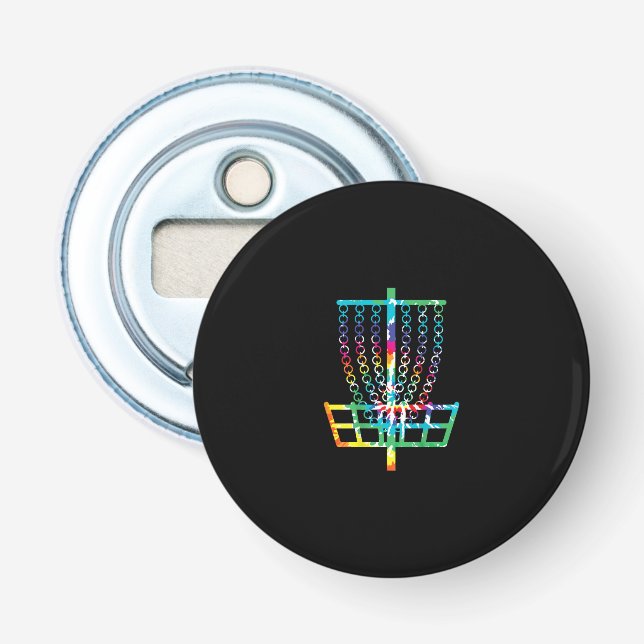 Décapsuleur Disk Golf Basket - Hippie Rainbow Gippie (Devant)