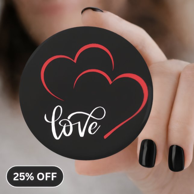 Décapsuleur Double Heart 'Amour' Badge/Bouton (Créateur téléchargé)