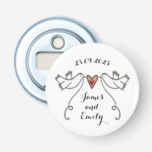 Décapsuleur Doves personnalisées Mariage Bottle Opener Favoris