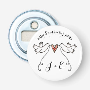 Décapsuleur Doves personnalisées Mariage Bottle Opener Favoris