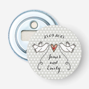 Décapsuleur Doves personnalisées Mariage Bottle Opener Favoris