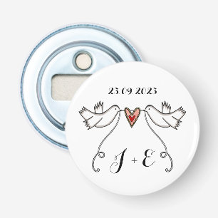 Décapsuleur Doves personnalisées Mariage Bottle Opener Favoris