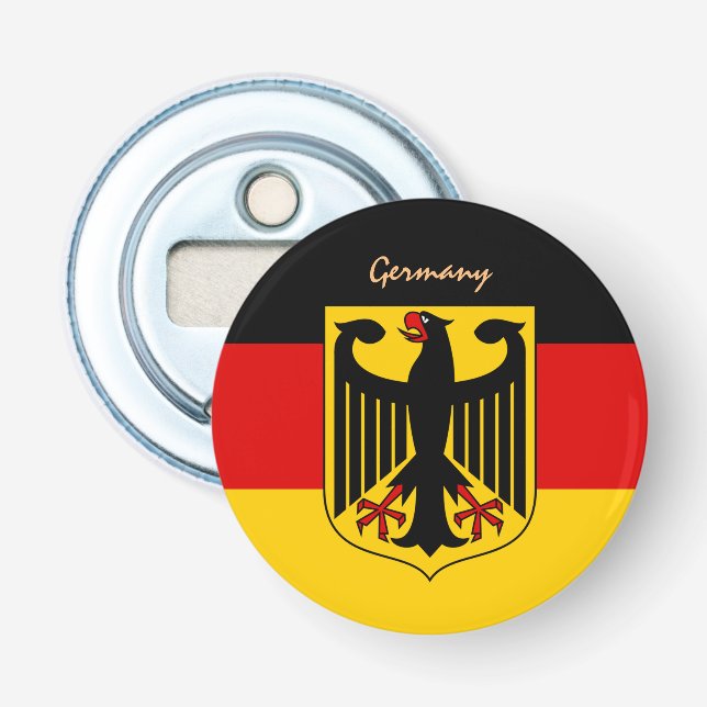 Décapsuleur Drapeau allemand, Aigle & Allemagne parti /sport o (Devant)