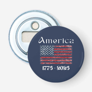 Décapsuleur Drapeau Américain 1776 à 2026 États-Unis 250e Anni