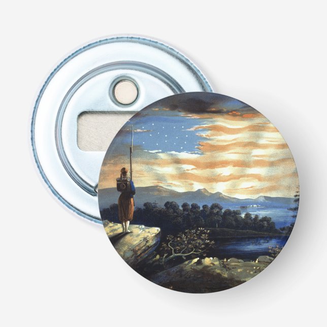 Décapsuleur Drapeau céleste américain dans le ciel, Guerre civ (Devant)