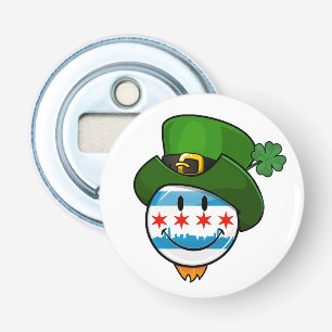 Décapsuleur Drapeau de sourire de Chicago avec le casquette du