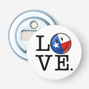 Décapsuleur Drapeau de sourire du Texas d'amour