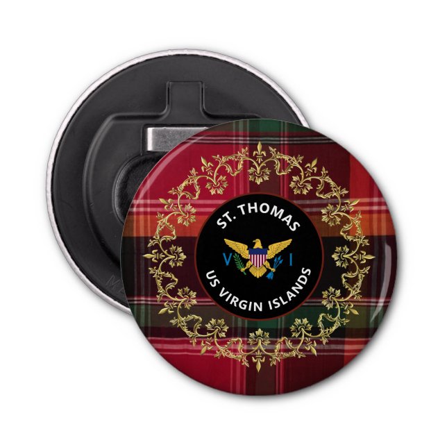 Décapsuleur Drapeau des îles Vierges américaines St Thomas Mad (Devant)
