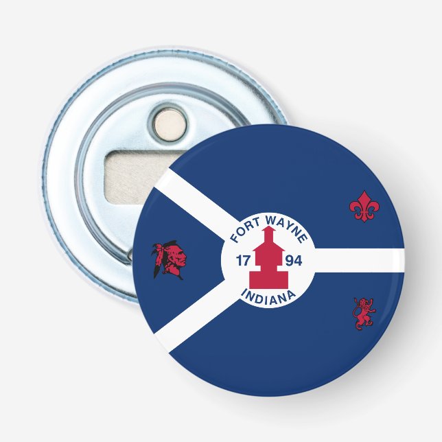 Décapsuleur Drapeau Fort Wayne, Indiana Bottle Opener (Devant)
