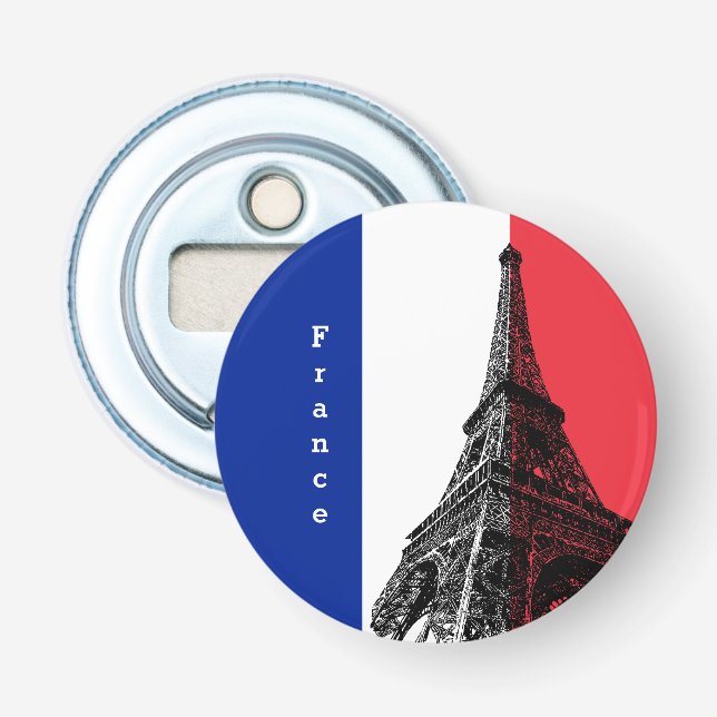 Décapsuleur Drapeau français & Tour Eiffel - France /fans spor (Devant)