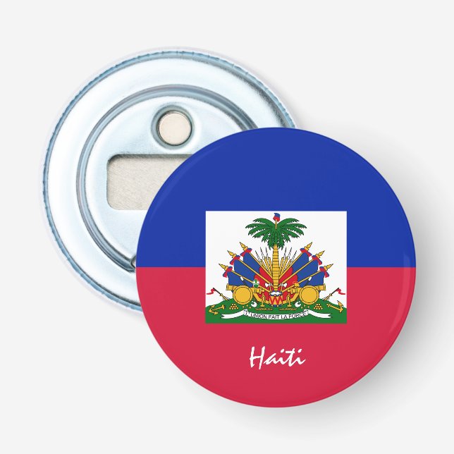 Décapsuleur Drapeau haïtien & fête Haïti / boisson sportive (Devant)